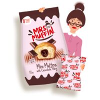 Mini briose umplute cu ciocolata Mrs. Muffin, 200g