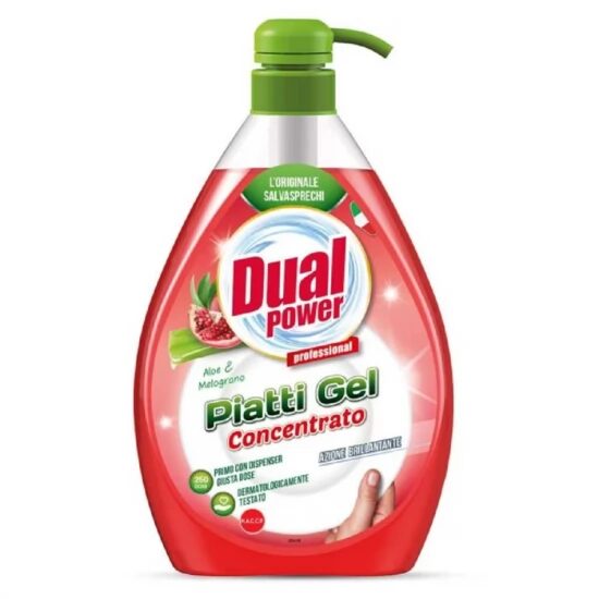 Detergent Concentrat Vase Dual Power cu Aloe si Rodie 1000 ml