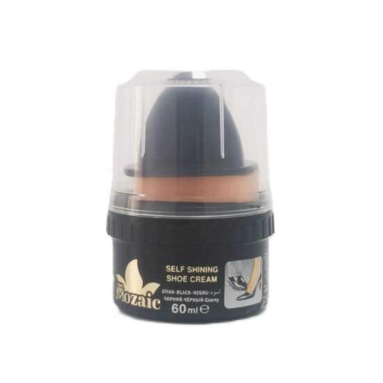 Cremă lichidă pentru pantofi Mozaic, neagră, 60 ml