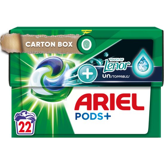 Detergent de rufe capsule Ariel PODS+ Touch of Lenor Unstoppables, 22 spalari
