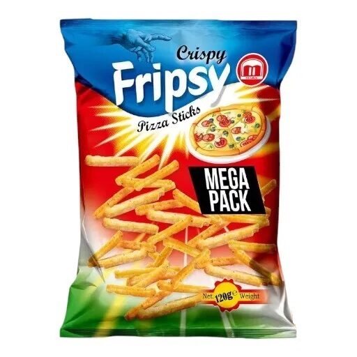 Fripsy Snacksuri cu aromă de pizza – 120 g | Gust crocant, condimente de pizza