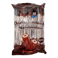 Marshmallow colorate cu gust de ciocolată, 15g