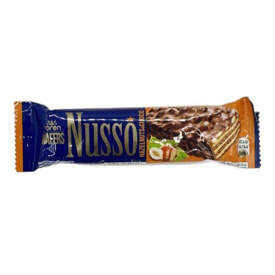 Napolitana glazurata cu cacao si crema de alune Nusso 38 g