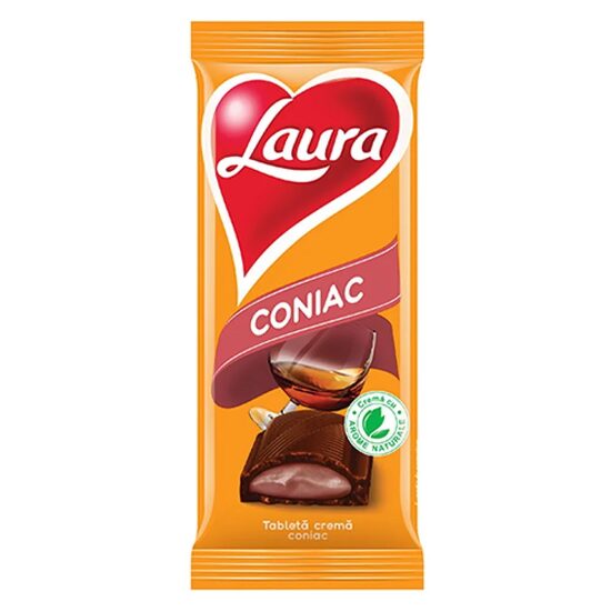 Tableta Ciocolata cu coniac Laura, 92 g