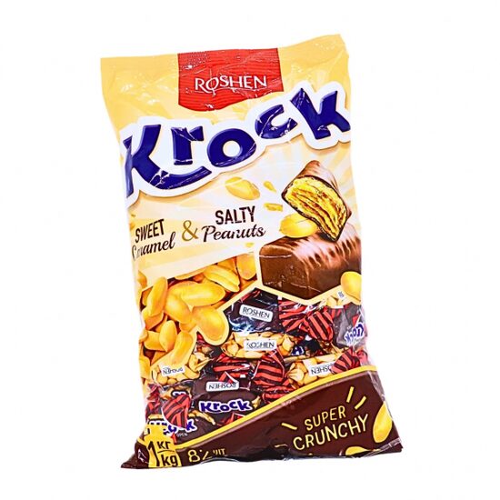 Bomboane Krock cu arahide și glazură de cacao Roshen, 1kg