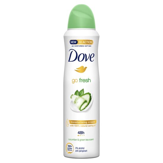 Deodorant Antiperspirant Spray Dove Go Fresh, Cucumber & Green Tea, pentru Femei, 150 ml