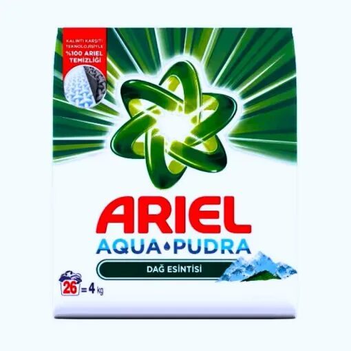 Detergent rufe automat Ariel Aqua Pudra, 4 kg, 26 spalari