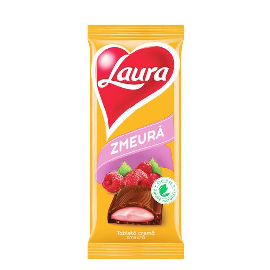 Tableta Ciocolata cu zmeura Laura, 92 g