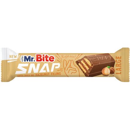 Napolitana cu alune si glazura ciocolata Mr Bite Snap 35g