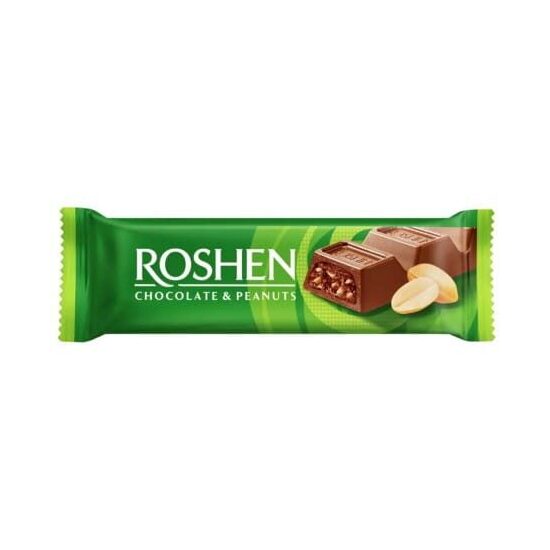 Baton de ciocolată cu cremă de arahide Milk-Cho Peanut Roshen, 29g