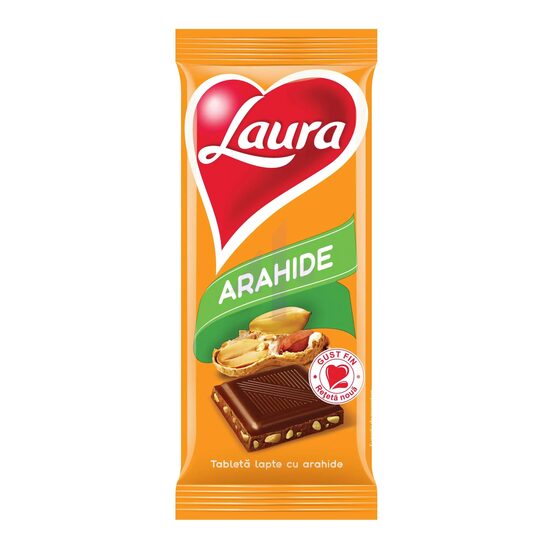 Tableta Ciocolata cu arahide Laura, 85 g