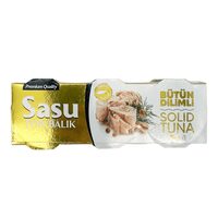 Conserva de ton bucati in ulei de floarea soarelui Sasu, 80g