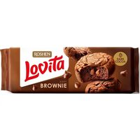 Biscuiti cu unt Lovita Dark Brownie și cacao Roshen, 152g