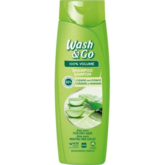 Sampon Wash&Go cu extract de Aloe Vera, 360 ml