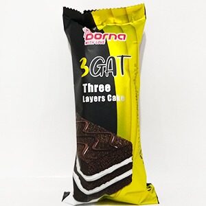 Prajitura in 3 straturi cu crema de lapte si cacao Dorna, 60g