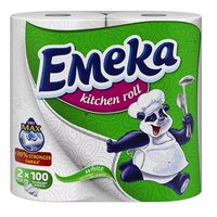 Set 2 Prosoape hartie Emeka, 3 straturi, 100 foi (White)