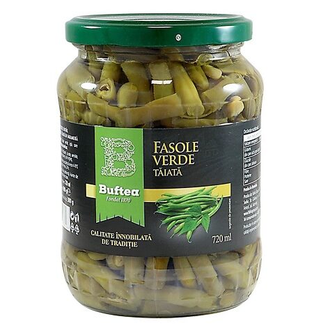 Fasole verde pastai taiata, 720 ml, Buftea
