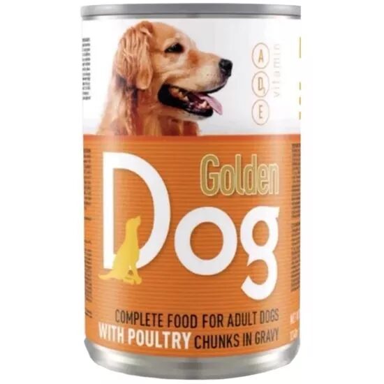 Conserva caini cu carne de pui Golden Dog. 415g