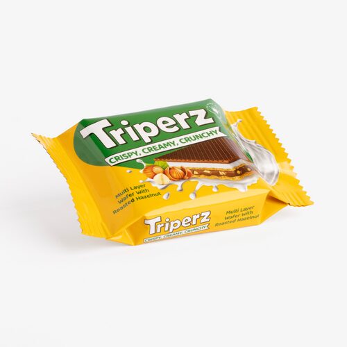 Napolitană Triperz Crispy Creamy Crunchy 25g – gustare crocantă cu cremă fină