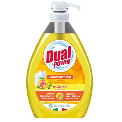 Detergent vase lichid citrice, Dual Power 1l