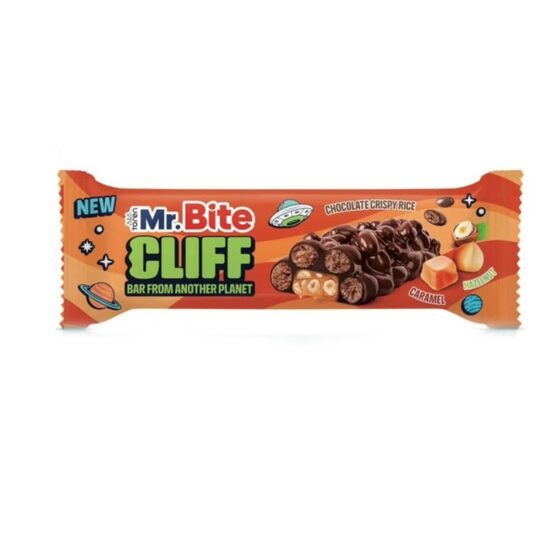 Baton de ciocolata cu caramel si nuca Mr Bite Cliff 35g