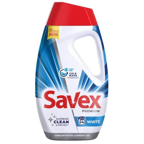 Detergent de Rufe Lichid Savex Premium White, 24 Spalari, 1.08 l