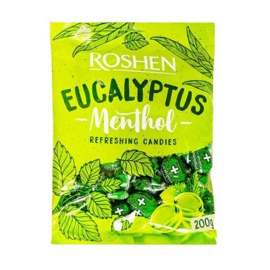 Dropsuri Roshen Eucalyptus, 200g, Gust de Eucalipt si Mentol