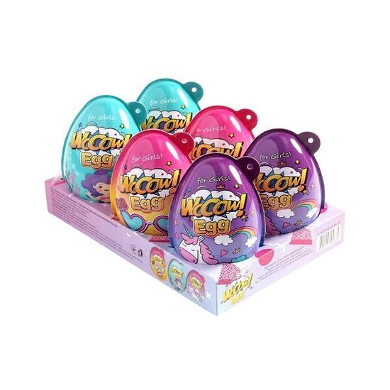 WOOOW EGG – Ou cu Surprize pentru Fete, 40g | Jucărie și Dulciuri într-un Cadou Irezistibil