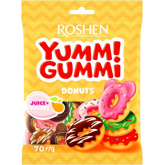 Jeleuri Neglazurate Roshen Yummi Gummi Donuts 70g