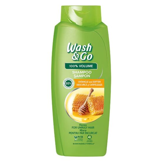 Sampon Wash&Go pentru par dezordonat cu extract de miere, 675 ml