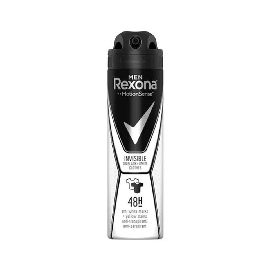 Deodorant spray Invisible Black+White, 150ml, Rexona