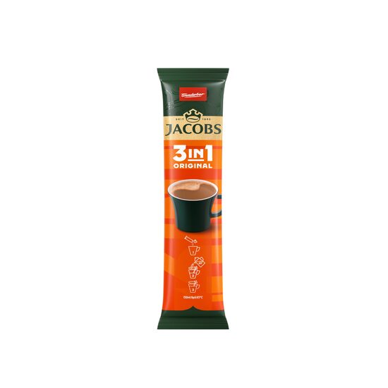 Cafea instant plic, Jacobs 3 in 1 Original, 12.6 g