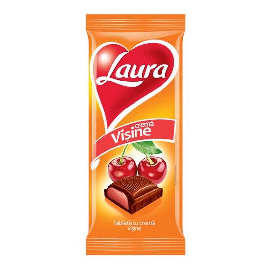 Tableta Ciocolata cu visine Laura, 92 g