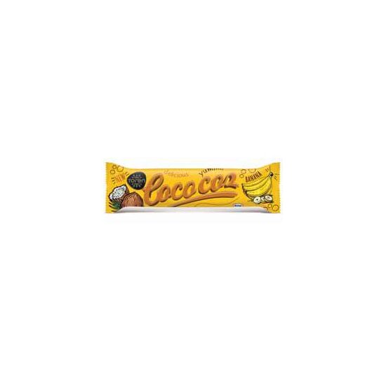 Baton de ciocolata cu fulgi de cocos si banane Cococoz, 24 g