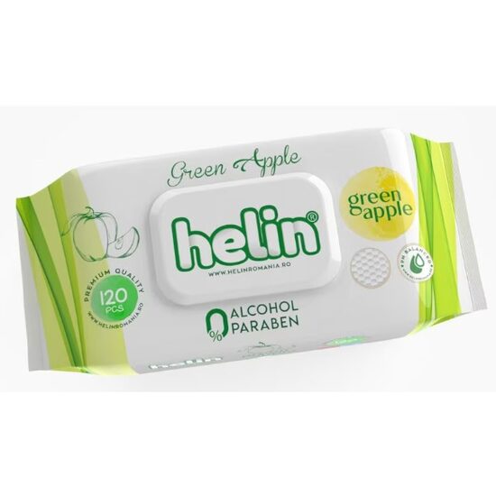 Servetele umede Helin Green Aple, 120 buc.