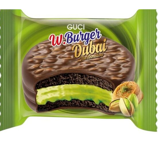 Guci Biscuiți Burger cu marshmallow și fistic – 40g de gust original și distractiv
