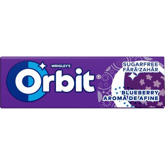 Orbit Blueberry guma de mestecat cu aroma de afine 14 g, 30 seturi
