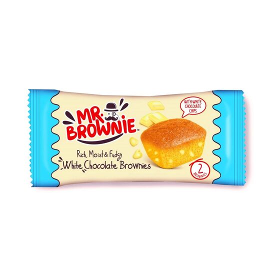 Prajitura cu ciocolata alba belgiana Mr. Brownie White Chocolate Brownie 50 g