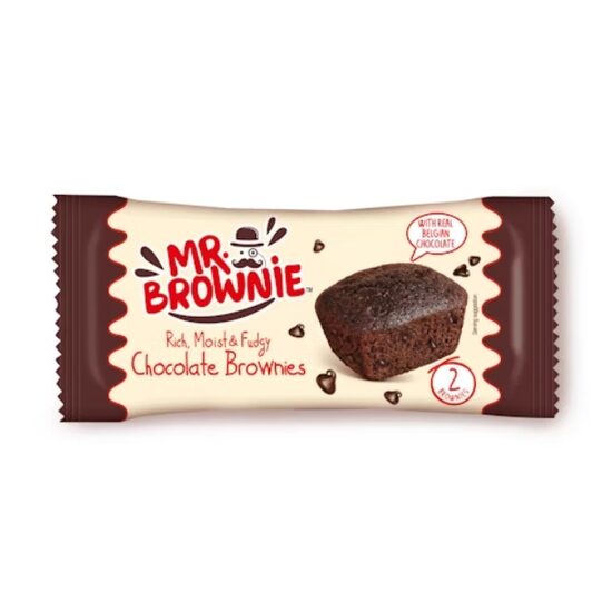 Prajitura cu bucati de ciocolata belgiana Mr Brownie, 50g