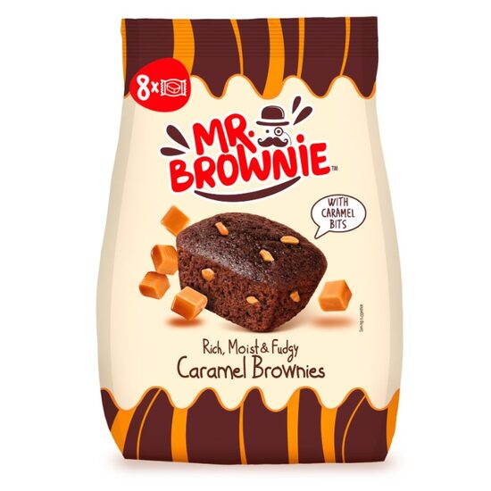 Prajitura cu bucati de caramel Mr Brownie, 200g