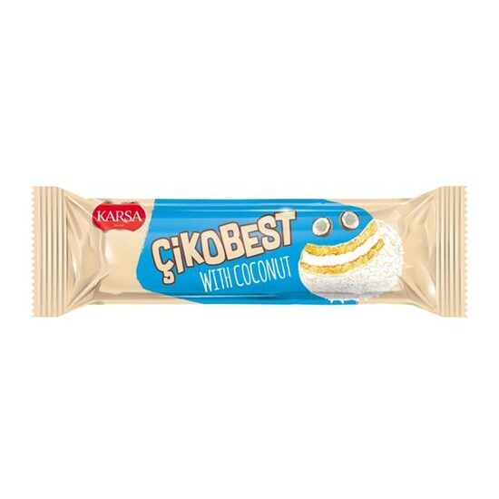 Biscuiti glazurati cu ciocolata si cocos Cikobest 56g