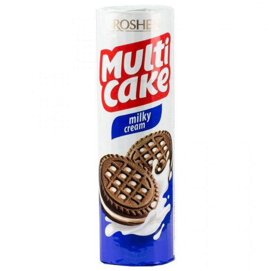 Multicake biscuiți de cacao și umplutură de lapte Roshen 180g