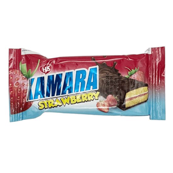 Prajitura cu ciocolata si crema de capsuni Kamara 19 g