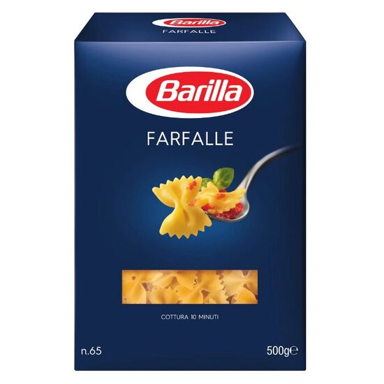 Paste scurte farfalle n.65, Barilla, 500g