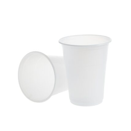 Pahare plastic albe, 200ml, 30 buc/set