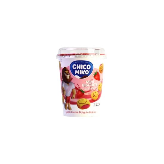Biscuiti umpluti cu crema de capsuni Chico Miko 125 g