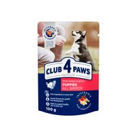 Hrana umeda completa Club 4 Paws Premium pentru catei, curcan, 100 g