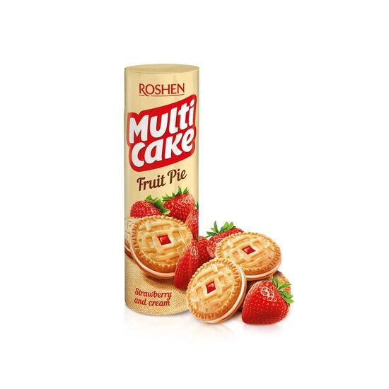 Biscuiți Multicake cu umplutură de căpșuni Roshen 180 g