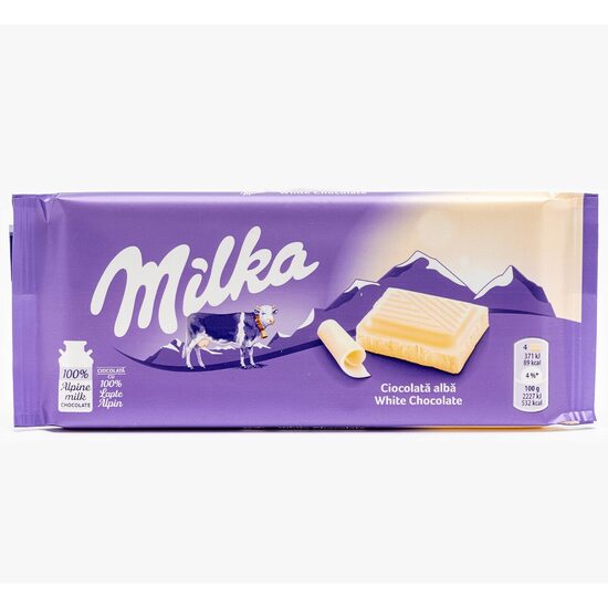 Ciocolata alba Milka, 90 g