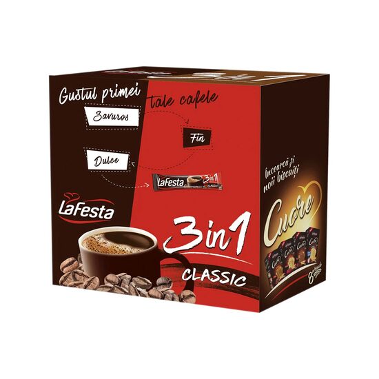 Cafea solubila 3in1 Classic La Festa 24x15.6g, 6 bucati